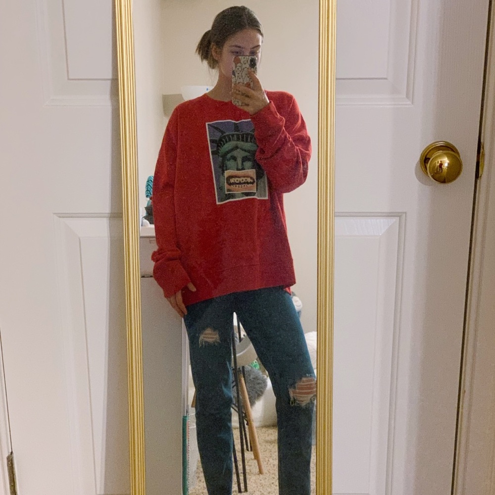 hey_reilly X Marc Jacobs Crewneck Sweatshirt In Red